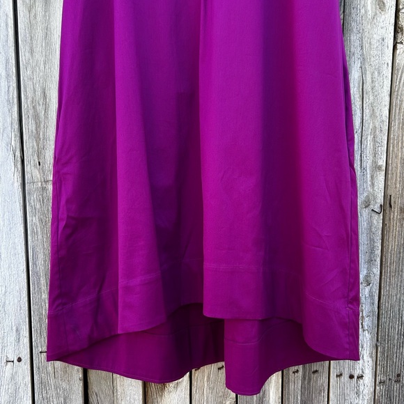 Chico’s Popover Shirtdress High Low Hem Cotton Blend Purple XL - Picture 9 of 16